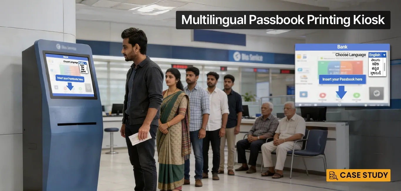multilingual passbook kiosk printing